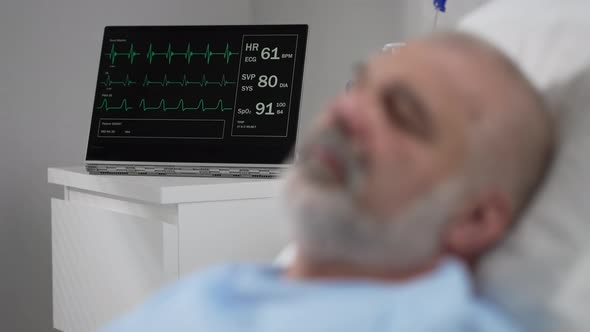 An Elderly Patient Wakes Up Coming Out of a Coma