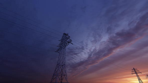 High Electric Poles Cinematic Loop