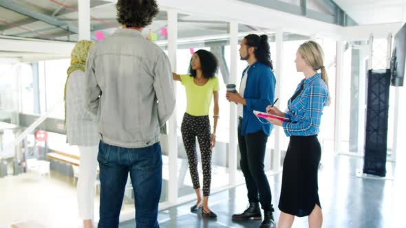 Creatives meeting in a modern office