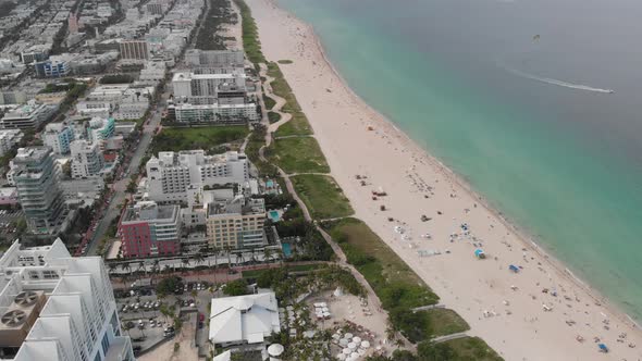 Aerial View of Beach Strip