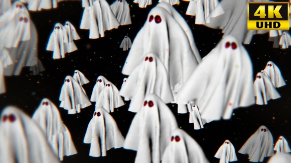 Helloween Ghost Video Loops Pack 001