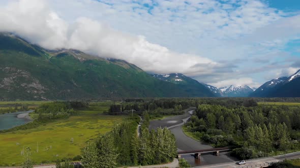 4K Video of Snowcapped Mountains and Glacier in Alaska