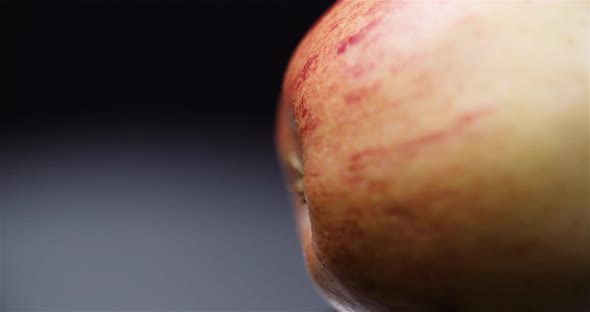 Fresh Apple Isolated on Black Background