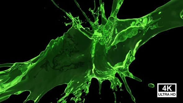 Green Color Water Drops Splash V5 alt