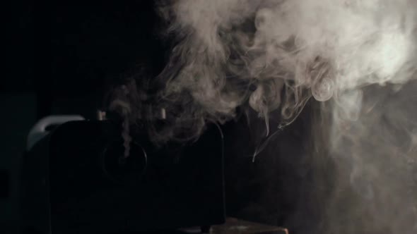 Smoke Machine in Action Slow Motion