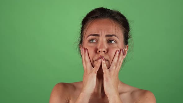 Attractive Woman Looking Anxious and Nervous