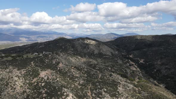 Aerial View of Simpson Park Wilderness Valley in Santa Rosa Hills