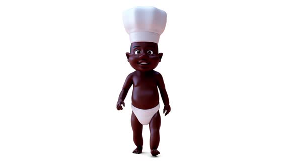 Fun 3D cartoon of a baby