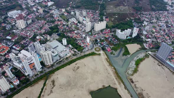 Aerial view Gurney skyscraper