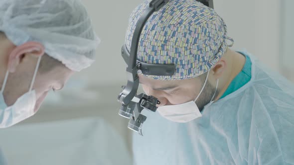 Surgeons are concentrating on operation