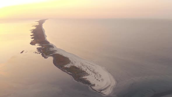 Scenic View of Ocean at Sunset