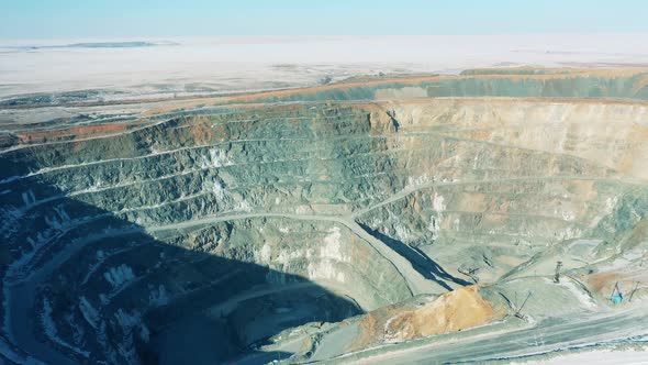 Deep Opencut Mine Shown in a Top View