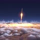 Rocket Flies Through the Clouds 4k - VideoHive Item for Sale