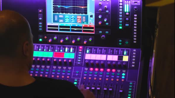 Control Buttons and LED Indicators on Mixing Console