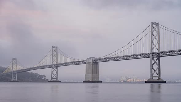 time lapse: san francisco bay bridge