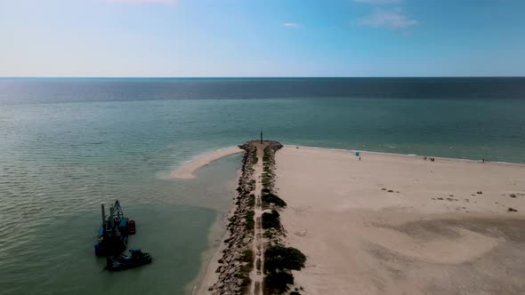 View of research unam ship in Yucatan Mexico