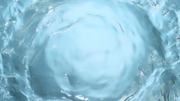 Super Slow Motion Abstract Shot of Rippling Blue Water Background at 1000Fps