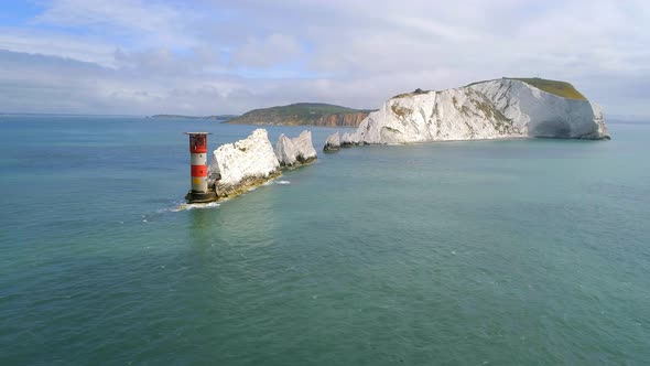 The Needles on the Isle of Wight From the Air