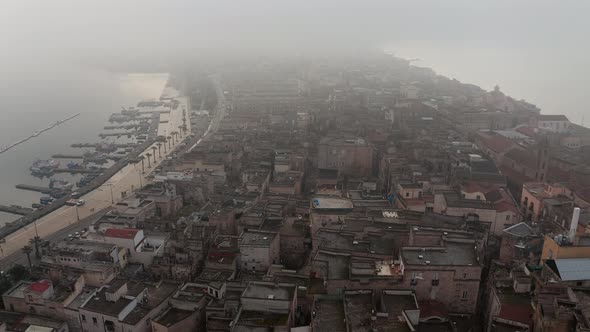 An aerial view of Taranto old town