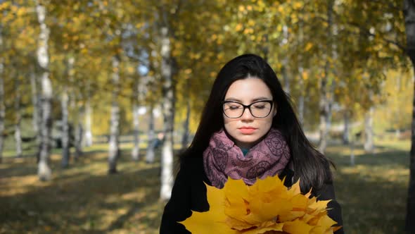 Beautiful Girl with Glasses Portrait