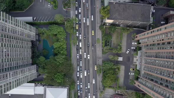 Asoke and Petchaburi Aerial Footage in Bangkok, Thailand