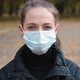 Portrait of a Young Woman Wearing Protective Mask on Street - VideoHive Item for Sale