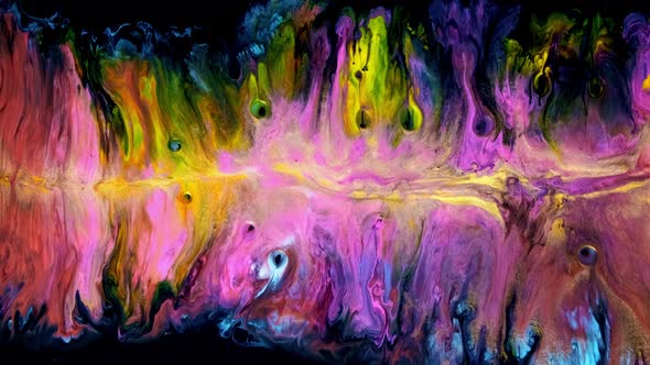 Fluide Liquide Art Rainbow Acrylic Oil Paints Texture