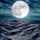 NIGHT OCEAN AND FULL MOON 4K - VideoHive Item for Sale