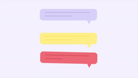 Colorful Chatting Message Elements 4K