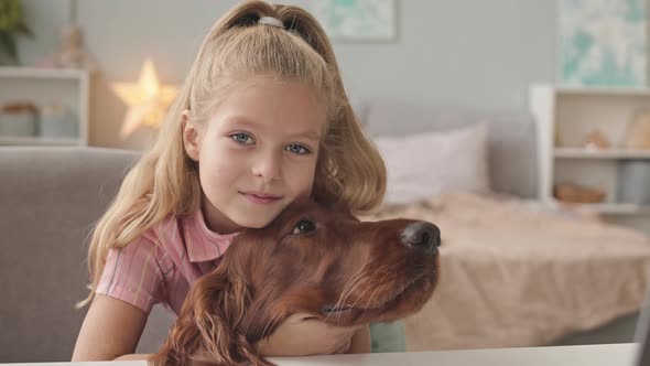 Portrait of Girl with Her Dog