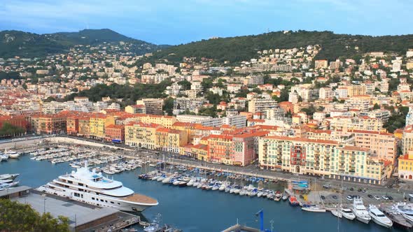 View of Old Port of Nice with Yachts, France