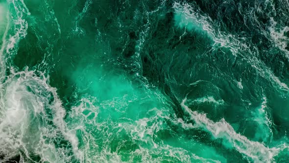 Waves of Water of the River and the Sea Meet Each Other During High Tide and Low Tide