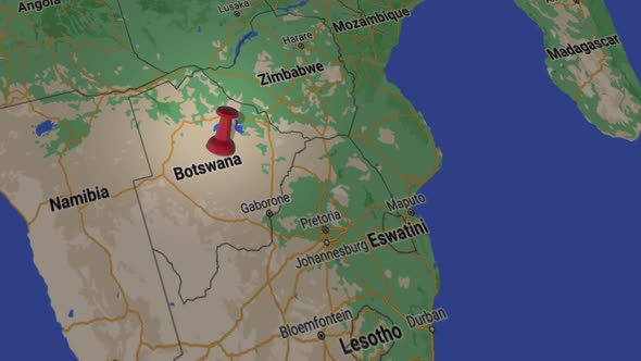 Botswana On Map 4K