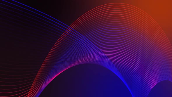 Colorful Gradient Geometric Line Animation On White Background