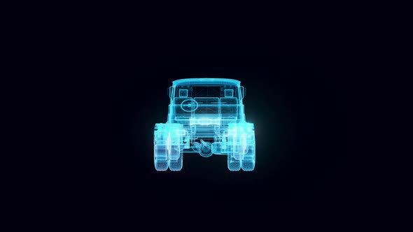 Truck Hologram Rotating 4k alt