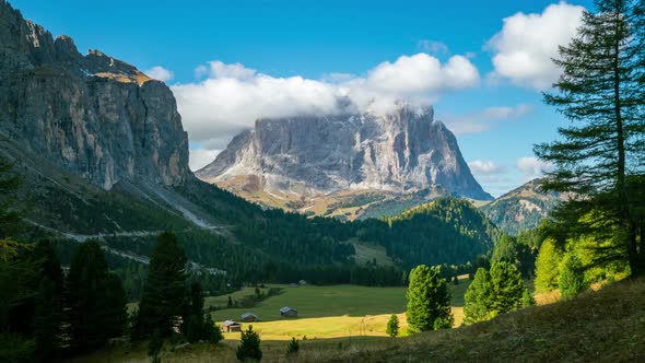 Time Lapse - Dolomites Langkofel Italy Landscape