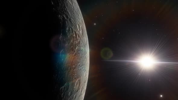 Space Background - Mercury and the Sun