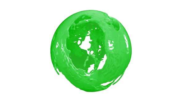 Green Paint Splash Ball