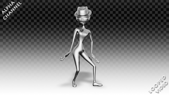 3D Silver Woman - Cartoon Style Dance alt