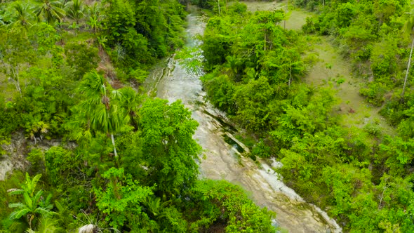 Mountain River in the Rainforest Philippines Cebu