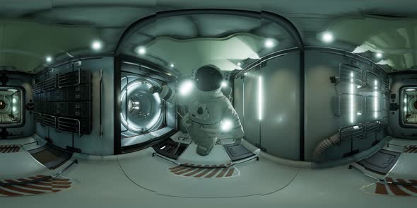 VR360 Interior of Space Station