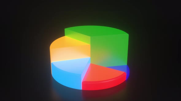 3D Pie chart diagram for infographics