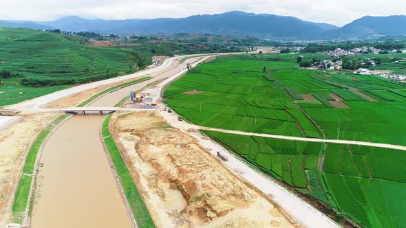 Aerial 4K Beautiful River Video