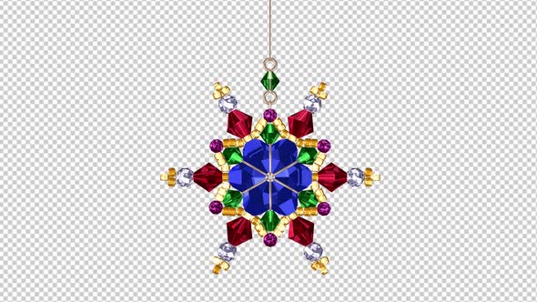 Gemstone Snowflake - 4K Spining Loop