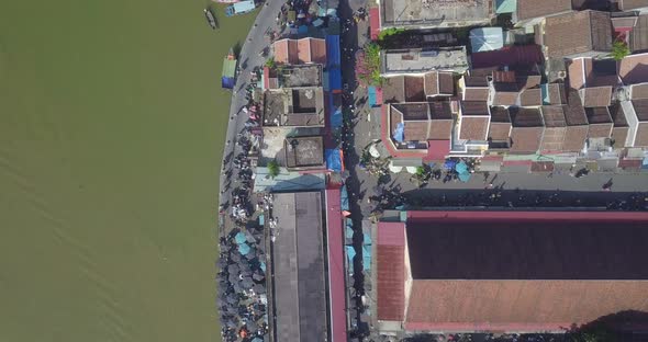 Aerial view of Hoi An old town or Hoian ancient town