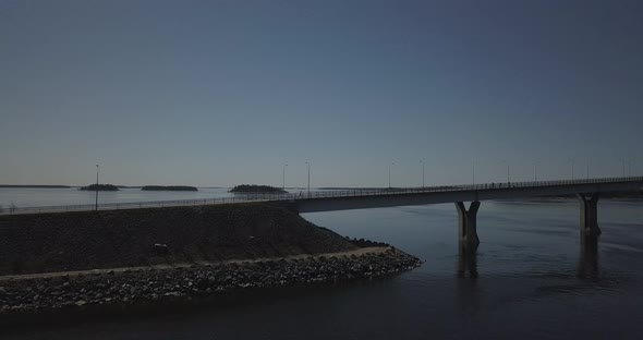 Man jogging along a bridge