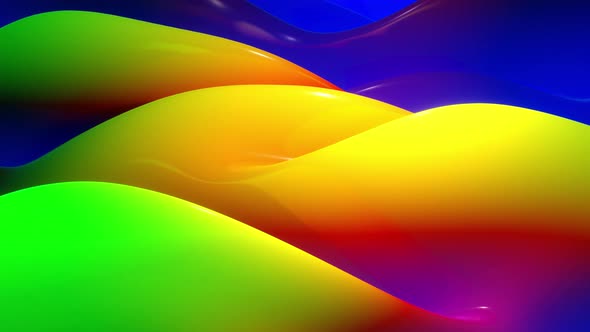 Looped Animation Rainbow Color Surface