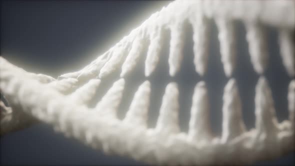 Bright Particulate 3D Rendered DNA