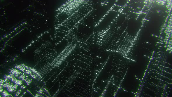 Abstract Hologram City