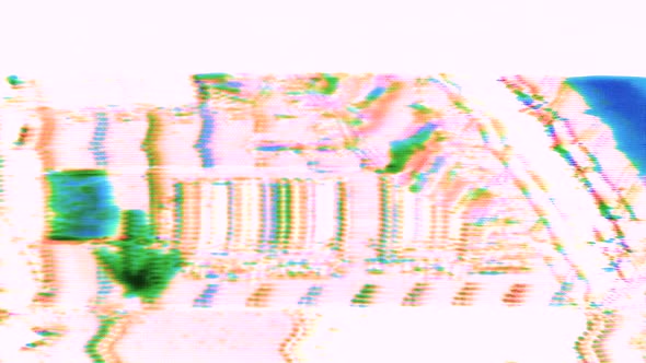 Old TV Screen Background Glitch Pattern Error Video Effect Damaged